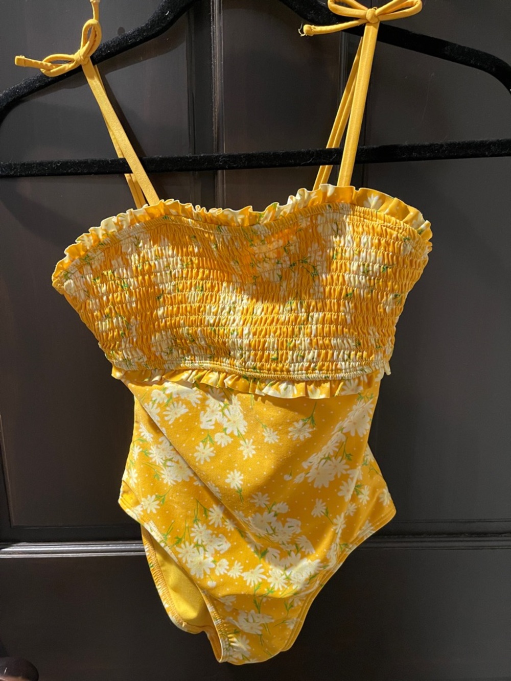 Cat & Jack Yellow Girls One-Piece Swimwear